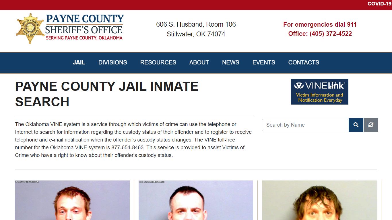 Inmate Search - Payne County Jail