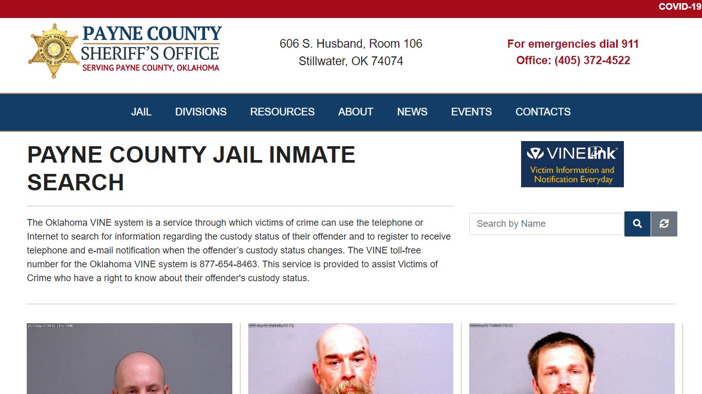 Inmate Search - Payne County Jail